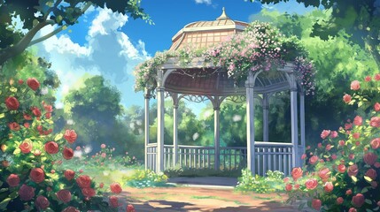 Obraz premium nice landscape for anime background