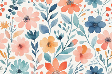 seamless pattern with flowers
