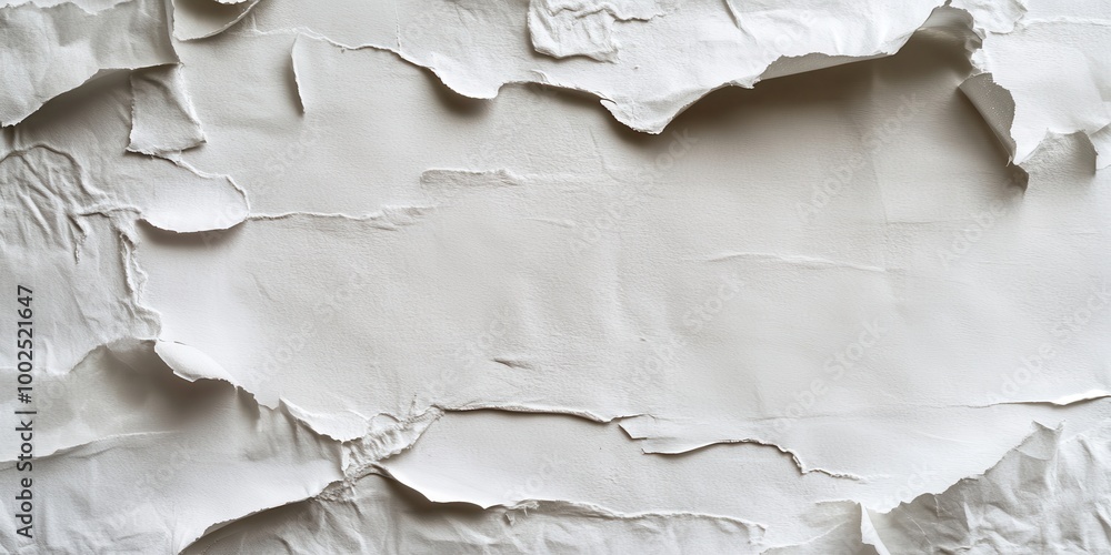 Poster a textured, crumpled white paper background creating a subtle, artistic effect.