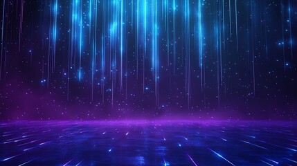 Vibrant blue and purple abstract background with light streaks, ideal for digital art and design projects.