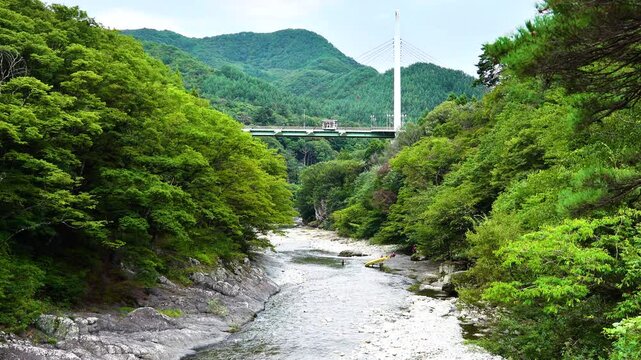 諏訪峡の空撮