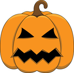 halloween jack o lantern spooky vector illustration