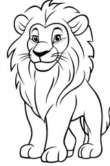 Fototapeta premium lion coloring pages for kids