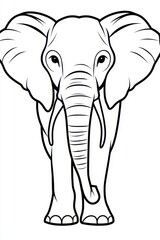 Fototapeta premium an elephant is standing in front of a white background