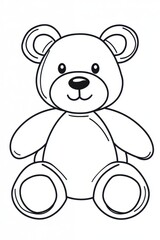 a teddy bear coloring page
