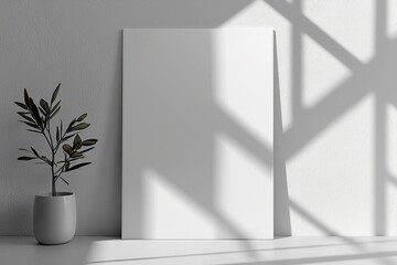A3 Poster Mockup on White Background created with Generative AI