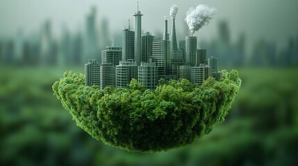 green factory industry leading the way in energy saving and eco-friendly practices, focusing on low carbon footprint production to protect the environment and ozone air