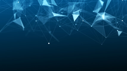 Network connection structure. Technology connect big data. Science background. Business futuristic backdrop. 3D rendering.