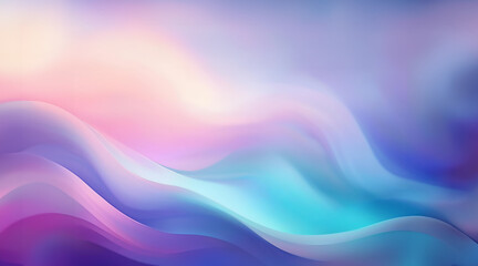 波打つ　水色　緑　紫　ピンクのカラフルなグラデーション