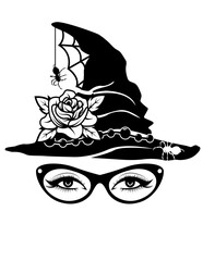 Witch Mom Life | Mom Life | Witch Mom with Flowers | Witch | Halloween Costume | Witchcraft | Floral Witch | Halloween Mom | Original Illustration | Vector and Clipart | Cutfile and Stencil