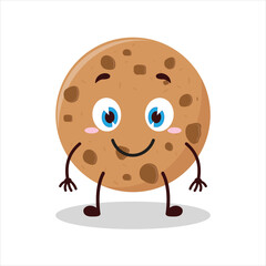 Cute smile expression of cookies cartoon character