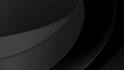 Fototapeta premium Black Luxury Bezier Curve Luxury Elegant Modern 3D Rendering Abstract Background with Wavy Twisted Curves