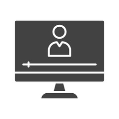 Online Education Glyph illustration