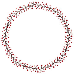 Watercolour wreaths. Christmas watercolour frames.