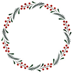 Watercolour wreaths. Christmas watercolour frames.