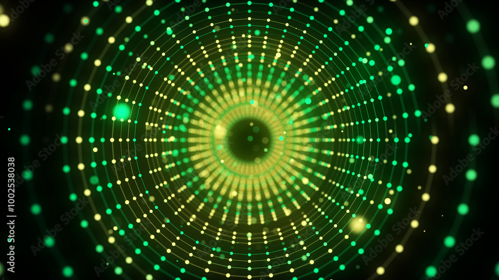 Aufkleber abstract wireframe tunnel. wormhole. 3d portal grid. futuristic fantasy funnel. 3d rendering.