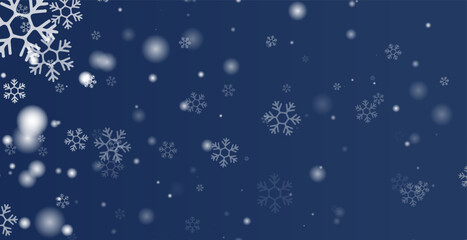 Minimalistic wallpaper with snow. Snowfall weather white transparent template. Small snowflakes february vector. Snowy landscape of nature.	