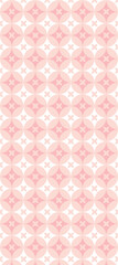 A repeating pattern of soft pink shapes and crosses, ideal for backgrounds or decorative purposes.