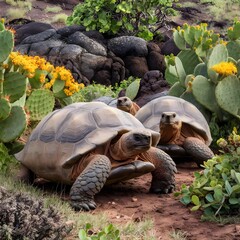 Fototapeta premium Nature's Living Laboratory: The Galápagos Islands