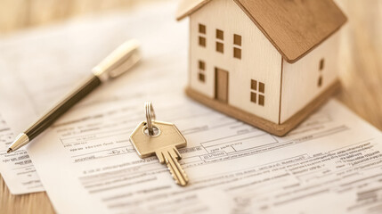 Real estate agent preparing contract for buying property