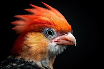 Fototapeta premium Vibrant Portrait of a Colorful Bird with Unique Features