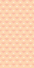 A repeating pattern featuring stylized chevrons in soft peach and white tones, suitable for backgrounds or textiles.