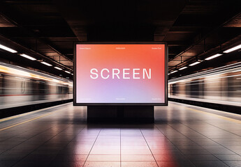 Subway Digital Screen Mockup