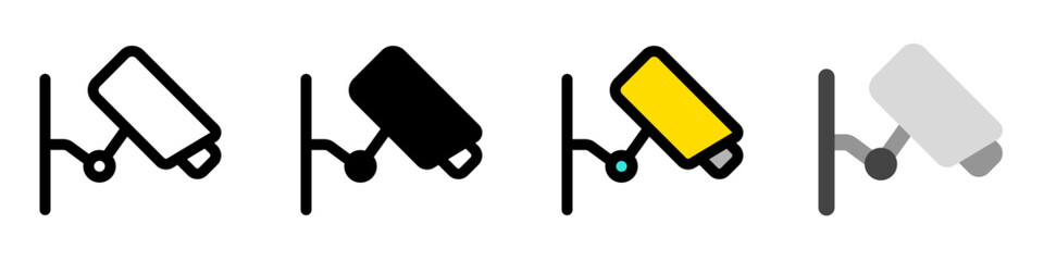 Editable security camera, CCTV vector icon. Property, real estate, construction, mortgage, interiors. Part of a big icon family. Perfect for web and app interfaces, presentations, infographics, etc