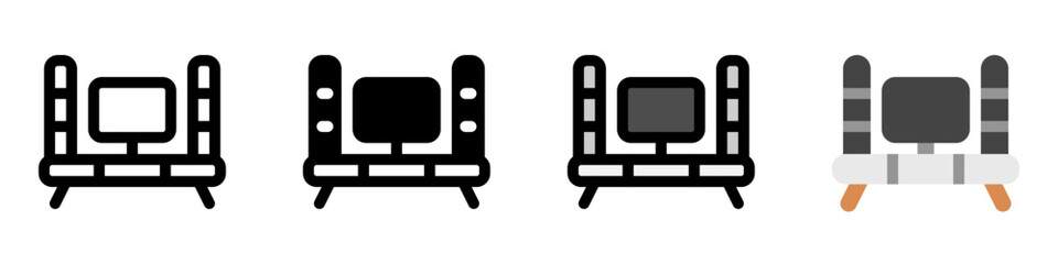 Editable tv set, entertainment center vector icon. Part of a big icon set family. Perfect for web and app interfaces, presentations, infographics, etc