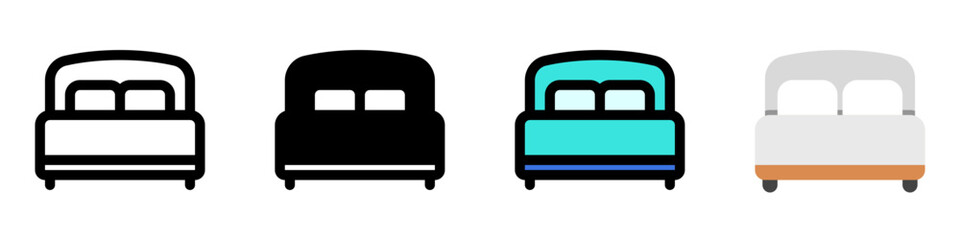 Editable double bed vector icon. Part of a big icon set family. Perfect for web and app interfaces, presentations, infographics, etc