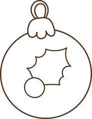 groovy christmas outline decoration ball