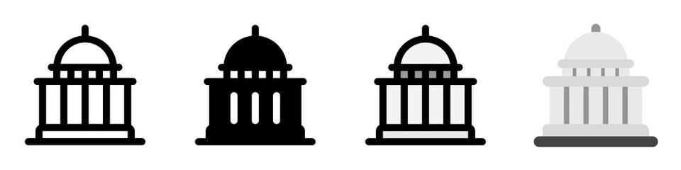 Editable government, capitol, political building vector icon. Part of a big icon set family. Perfect for web and app interfaces, presentations, infographics, etc