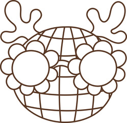 Groovy Christmas Outline Decoration