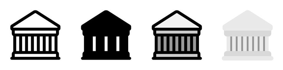Editable bank, museum, library, courthouse vector icon. Part of a big icon set family. Perfect for web and app interfaces, presentations, infographics, etc