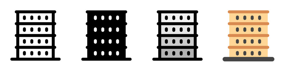 Editable hotel, apartment, office building vector icon. Part of a big icon set family. Perfect for web and app interfaces, presentations, infographics, etc