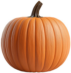 Fresh pumpkin with vibrant orange color, isolated on transparent background. cut out. PNG
