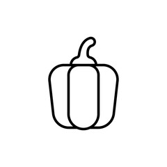 Paprika outline icons, minimalist vector illustration ,simple transparent graphic element .Isolated on white background