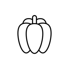 Paprika outline icons, minimalist vector illustration ,simple transparent graphic element .Isolated on white background