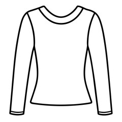 This vector illustration of a long-sleeved shirt is perfect for fashion design, apparel branding, and clothing mockups.