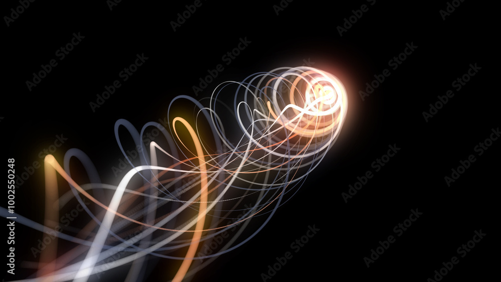 Poster flow of particles. big data visualization. digital technology wave. futuristic cyberspace. abstract 