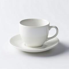 Obraz premium white cup on white background