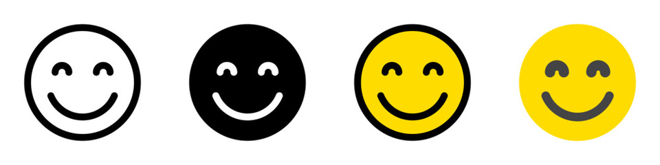 Editable friendly, smiling face vector icon. Part of a big icon set family. Perfect for web and app interfaces, presentations, infographics, etc