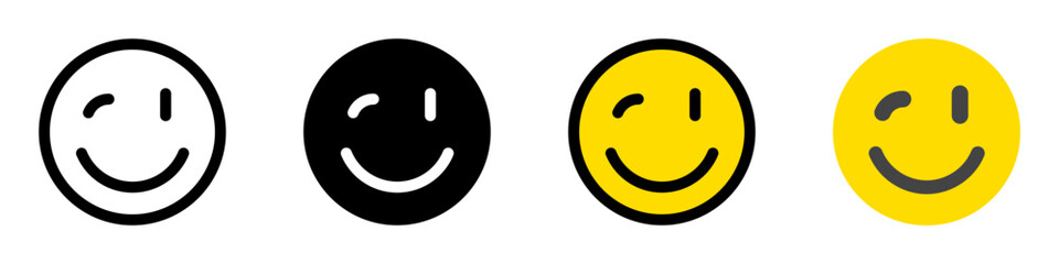 Editable winky face, winking eye, ok, tease vector icon. Part of a big icon set family. Perfect for web and app interfaces, presentations, infographics, etc
