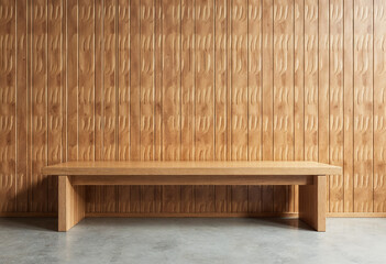 wooden chair on the wall