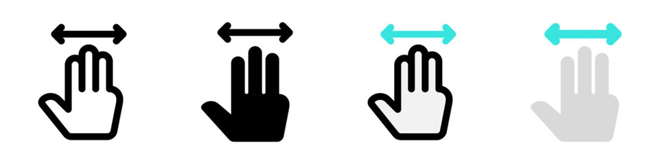 Editable three fingers move vector icon. Part of a big icon set family. Perfect for web and app interfaces, presentations, infographics, etc