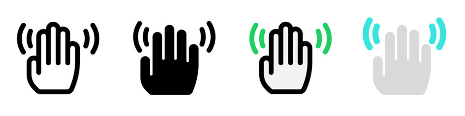 Editable hand wave vector icon. Part of a big icon set family. Perfect for web and app interfaces, presentations, infographics, etc