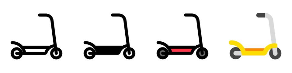 Editable kick scooter vector icon. Vehicles, transportation, travel. Part of a big icon set family. Perfect for web and app interfaces, presentations, infographics, etc
