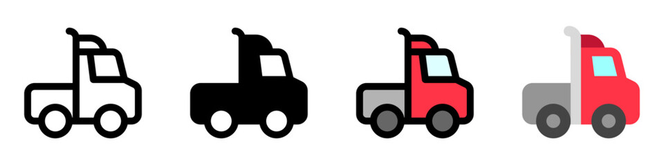 Editable semi-trailer truck vector icon. Vehicles, transportation, travel. Part of a big icon set family. Perfect for web and app interfaces, presentations, infographics, etc