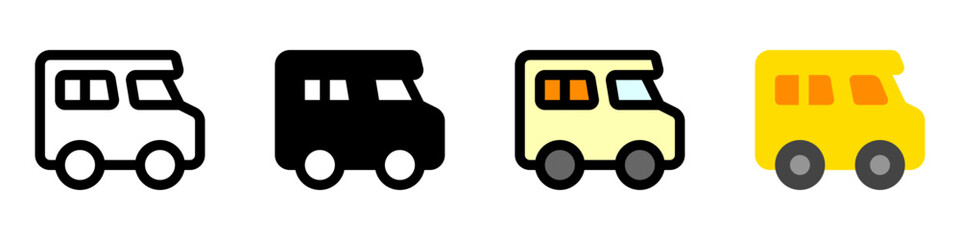 Editable recreational vehicle vector icon. Vehicles, transportation, travel. Part of a big icon set family. Perfect for web and app interfaces, presentations, infographics, etc