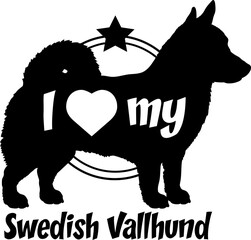  Swedish Vallhund dog silhouette, i love my dog, dog, dog breeds, logo, vector, monogram, silhouette, logo design, animal, illustration, mammal, icon, sign, design, black, wild